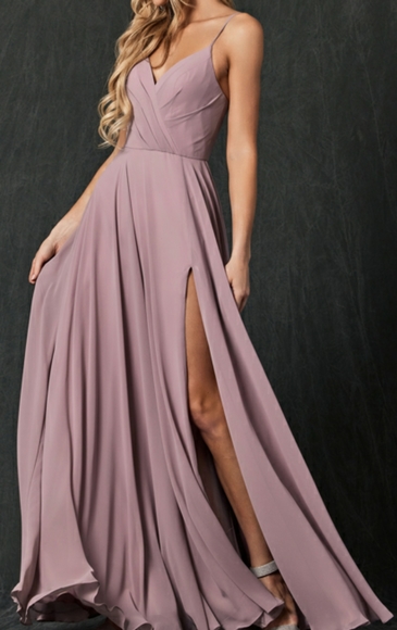 COPY - BRIDESMAID DRESSES. LACE UP BACK formal EVENING GOWN prom blue lilac pink - Picture 3 of 9